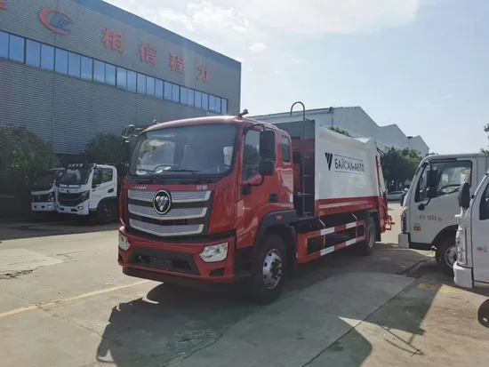 Foton 16m3 18m3 4X2 Coletor de lixo de compressão Transporte Caminhão de lixo Compactador de lixo Reciclagem Caminhão de transferência 12ton Caminhão de eliminação de compactador de resíduos