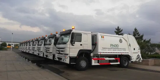 Sinotruk HOWO novo caminhão de transporte de lixo comprimido de transferência de lixo de 16 M³