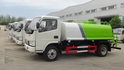 Dongfeng 4X2 3ton/4ton/5ton Caminhão tanque de água Caminhão Bowser Caminhão-tanque de sprinkler rodoviário Veículo de pulverização de água com canhão de água Caminhão limpo da cidade