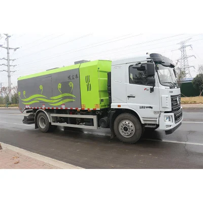 Veículo de limpeza de pavimentos municipais de caminhão de varredura de estradas urbanas com vassoura rotativa